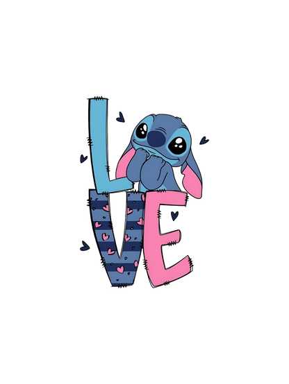 Stitch "Love" Graphic Tee Girls Youth T-Shirt