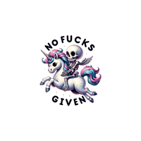 No Fucks Given Unicorn Skeleton Graphic Hoodie