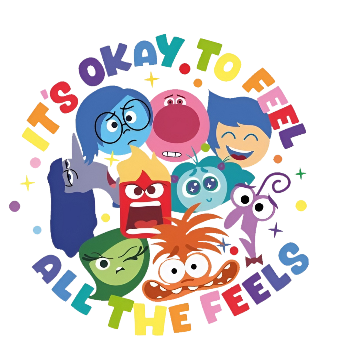 Its Okay to Feel All The Feels Inside Out Graphic Tee