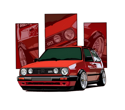 Volkswagen MK2 GTI Graphic Hoodie Unisex Hooded Sweatshirt