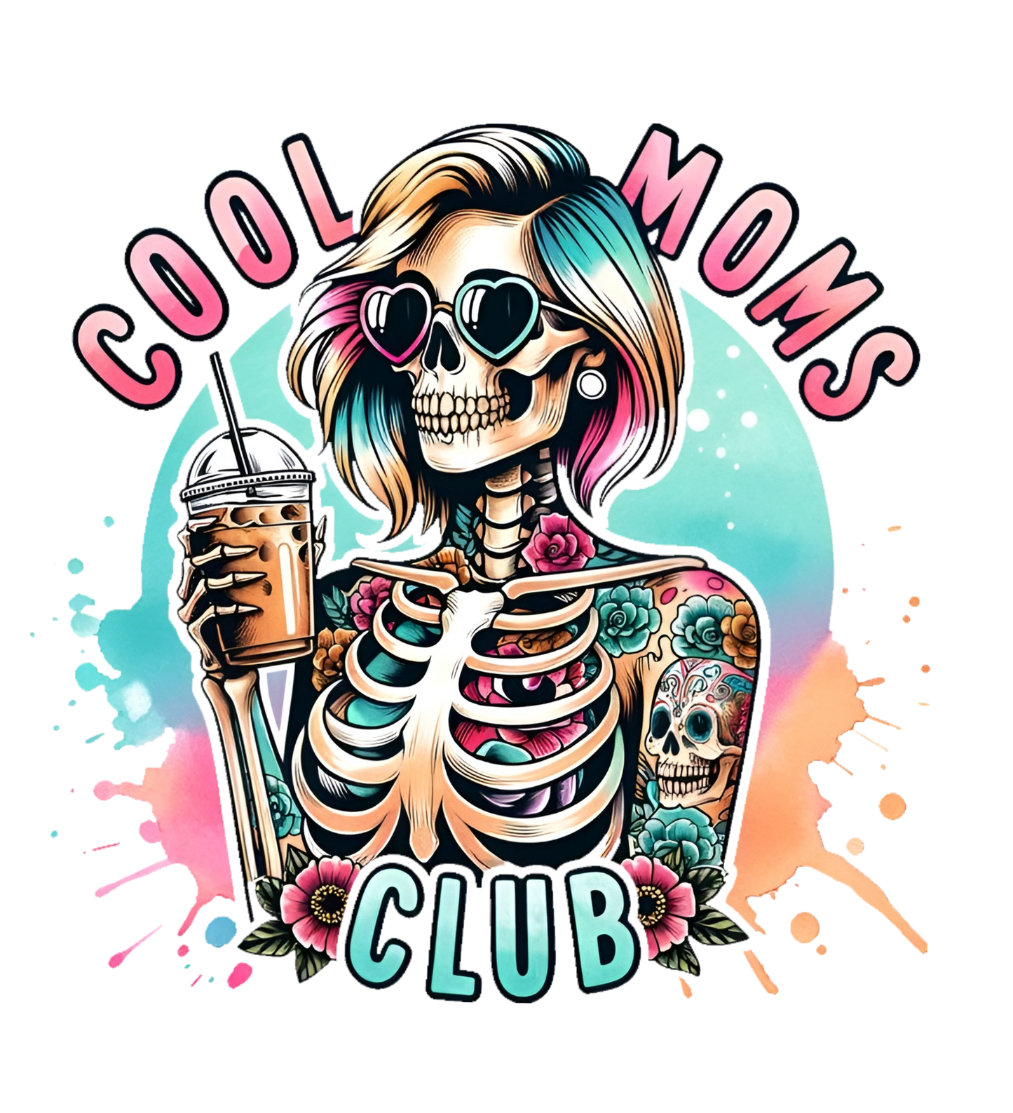 Cool Moms Club Spooky Skeleton Graphic Tee