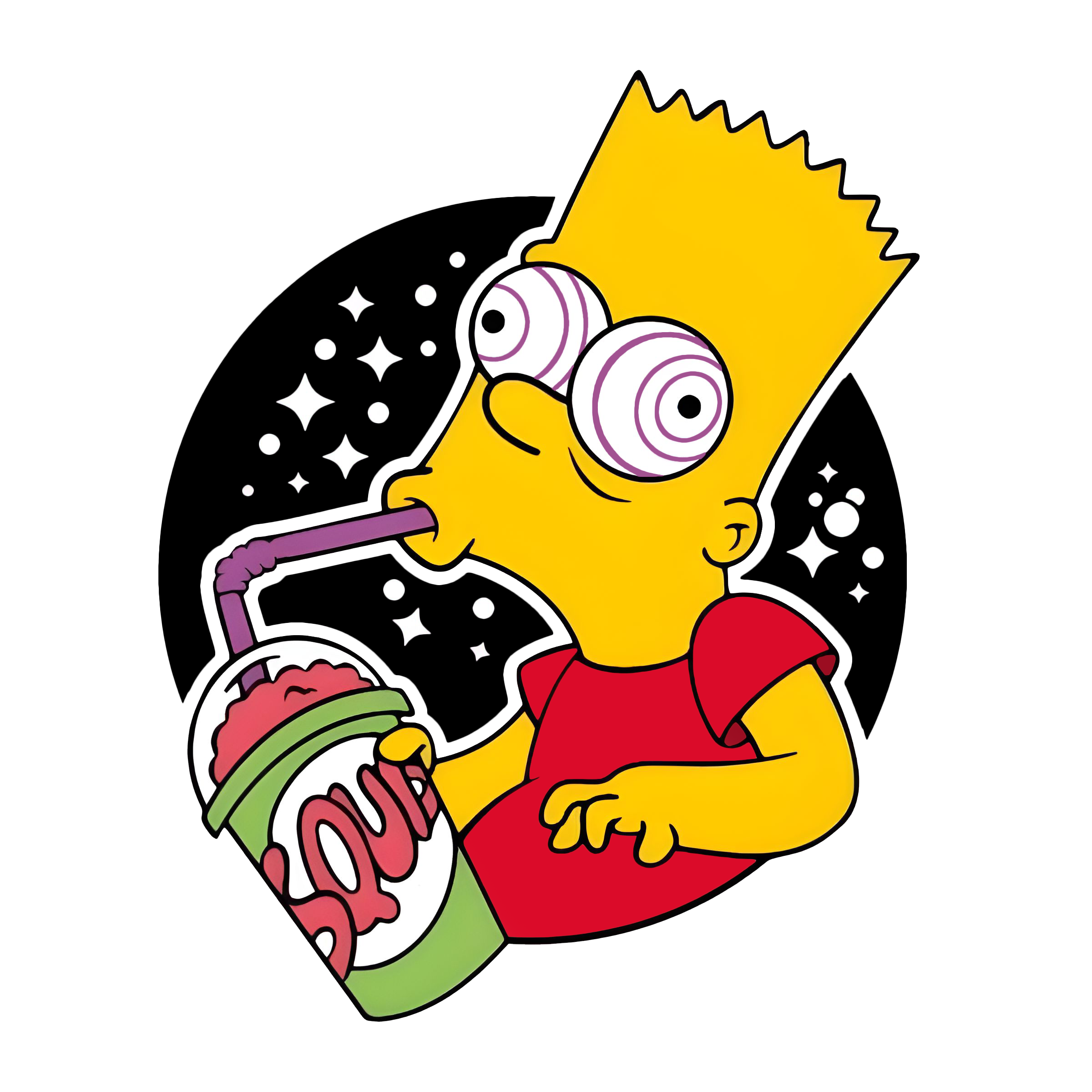 Bart Simpson Squishee (Slurpee) 7 Panel Hat