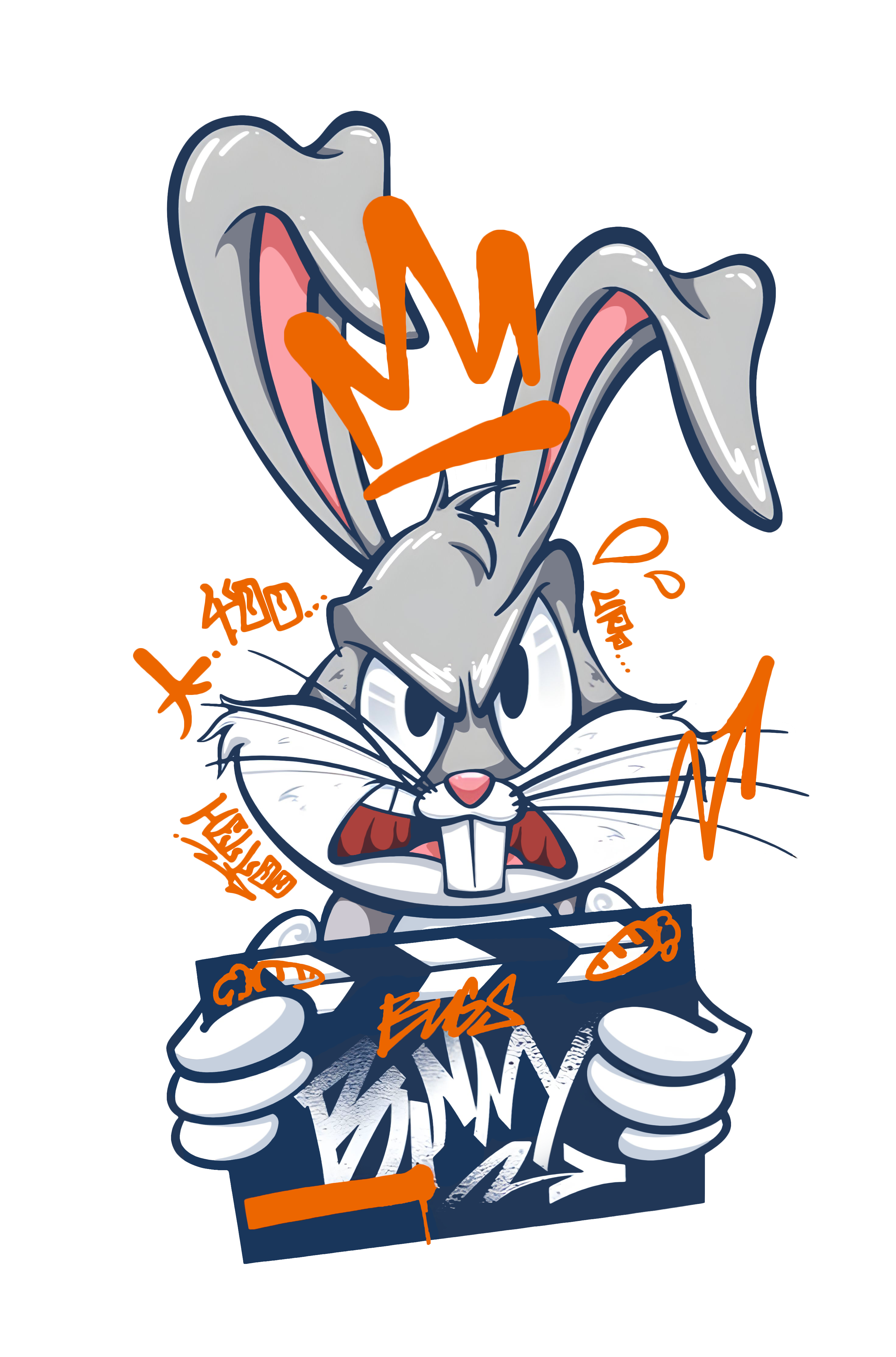 Bugs Bunny Street Graffiti Graphic tee Unisex Shirt