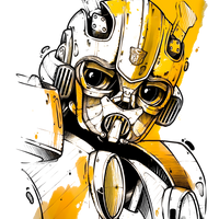 Bumble Bee Yellow Splash Transformers Graphic Tee