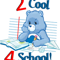 Grumpy Bear 2 Cool 4 School Youth CareBear Back To Svhool Shirt