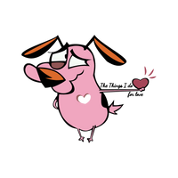 Courage The Cowardly Dog Love Hoodie Womens Hoodie