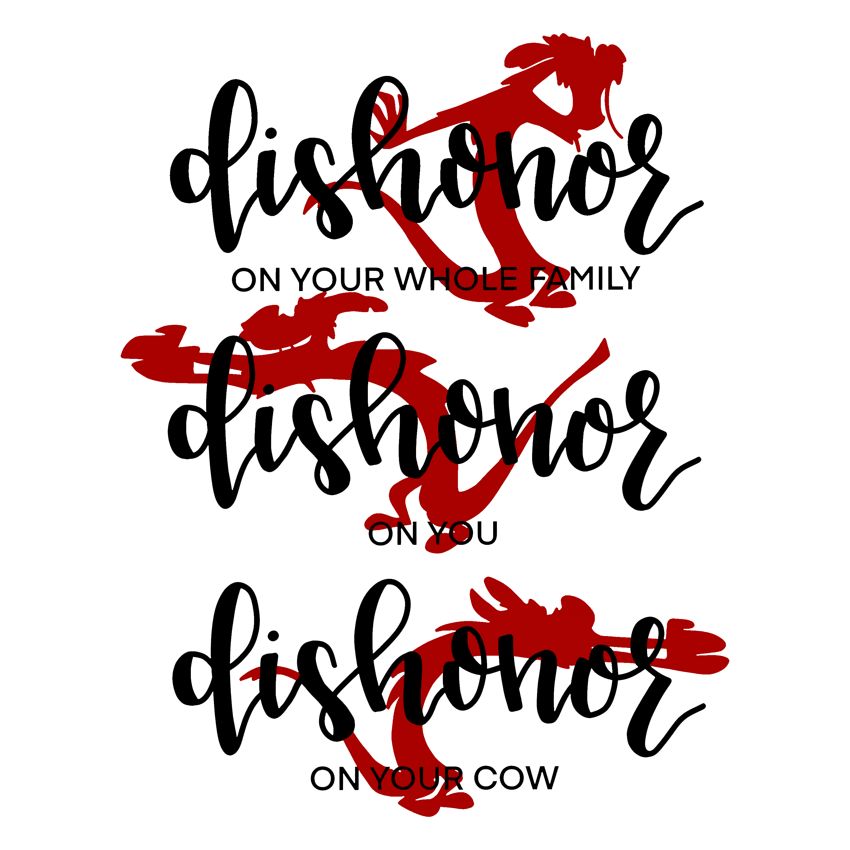 Mushu Dishonor On Your Cow Graphic Tee