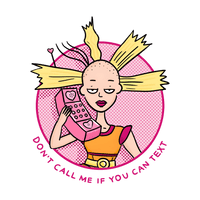 Cynthia Rugrats "Don't Call Me If You Can Text" Womens Tee