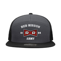 Red Ribbon Army Dragon Ball Z 7 Panel Snapback Hat