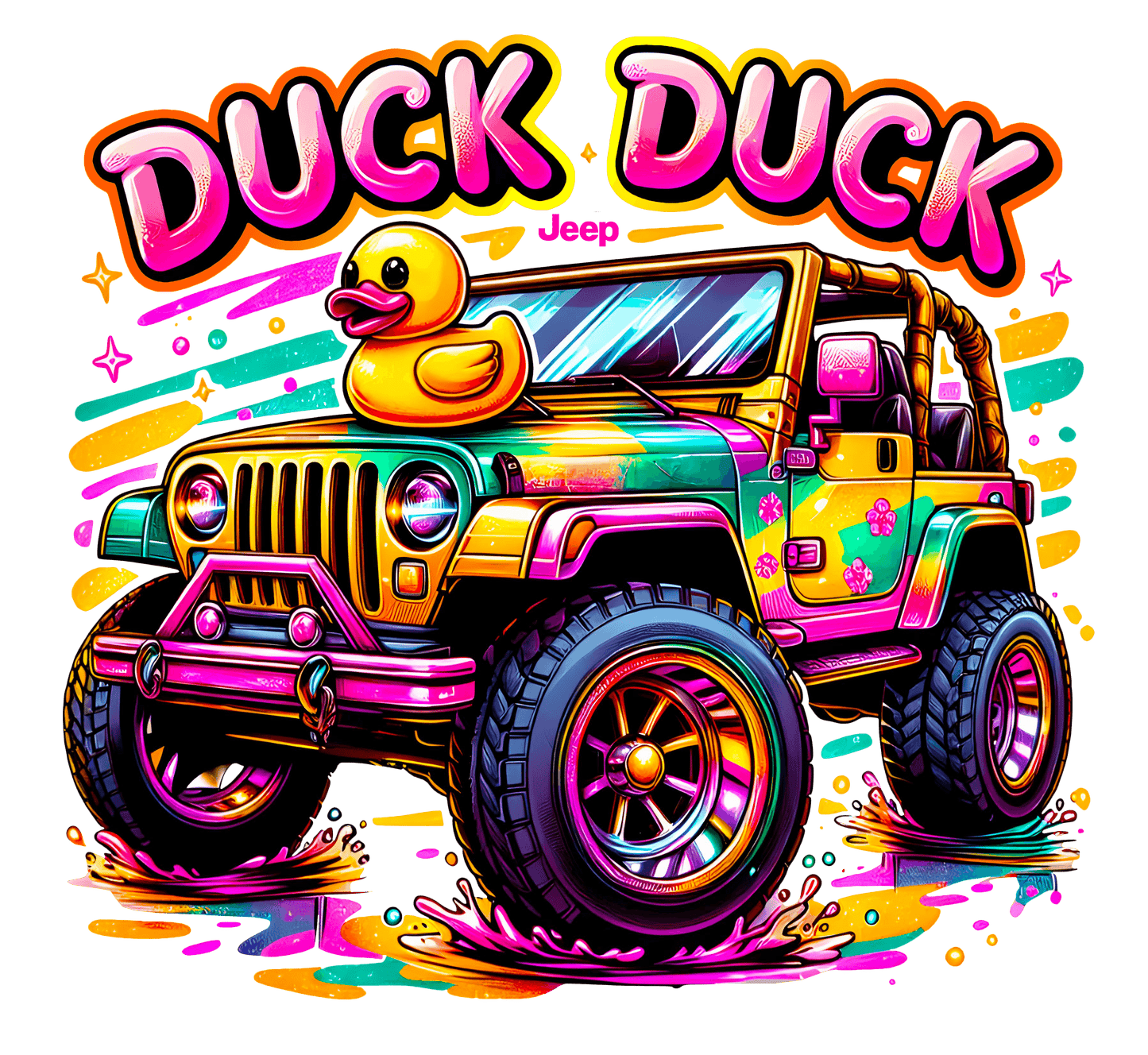 Duck Duck Jeep! Graphic Hoodie Womens Hooded Sweatshirt