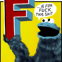 Cookie Monster "F is for.." Graphic Tee Unisex T shirt