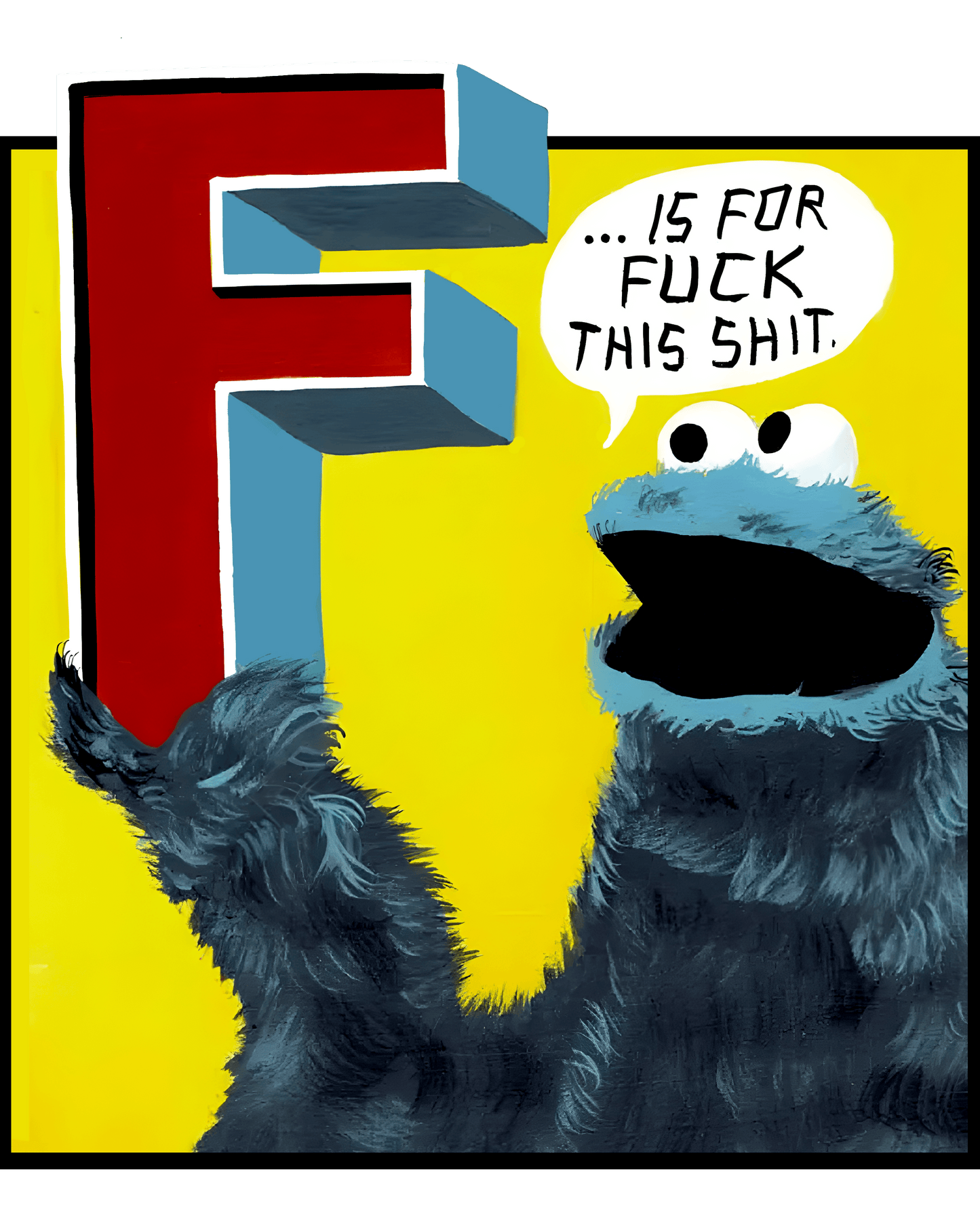 Cookie Monster "F is for.." Graphic Tee Unisex T shirt