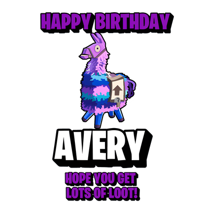 Fortnite Youth Birthday Custom Name Tee Unisex Shirt