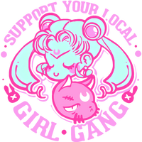 Sailor Moon "Support Your Local Girl Gang" Womens Hoodie