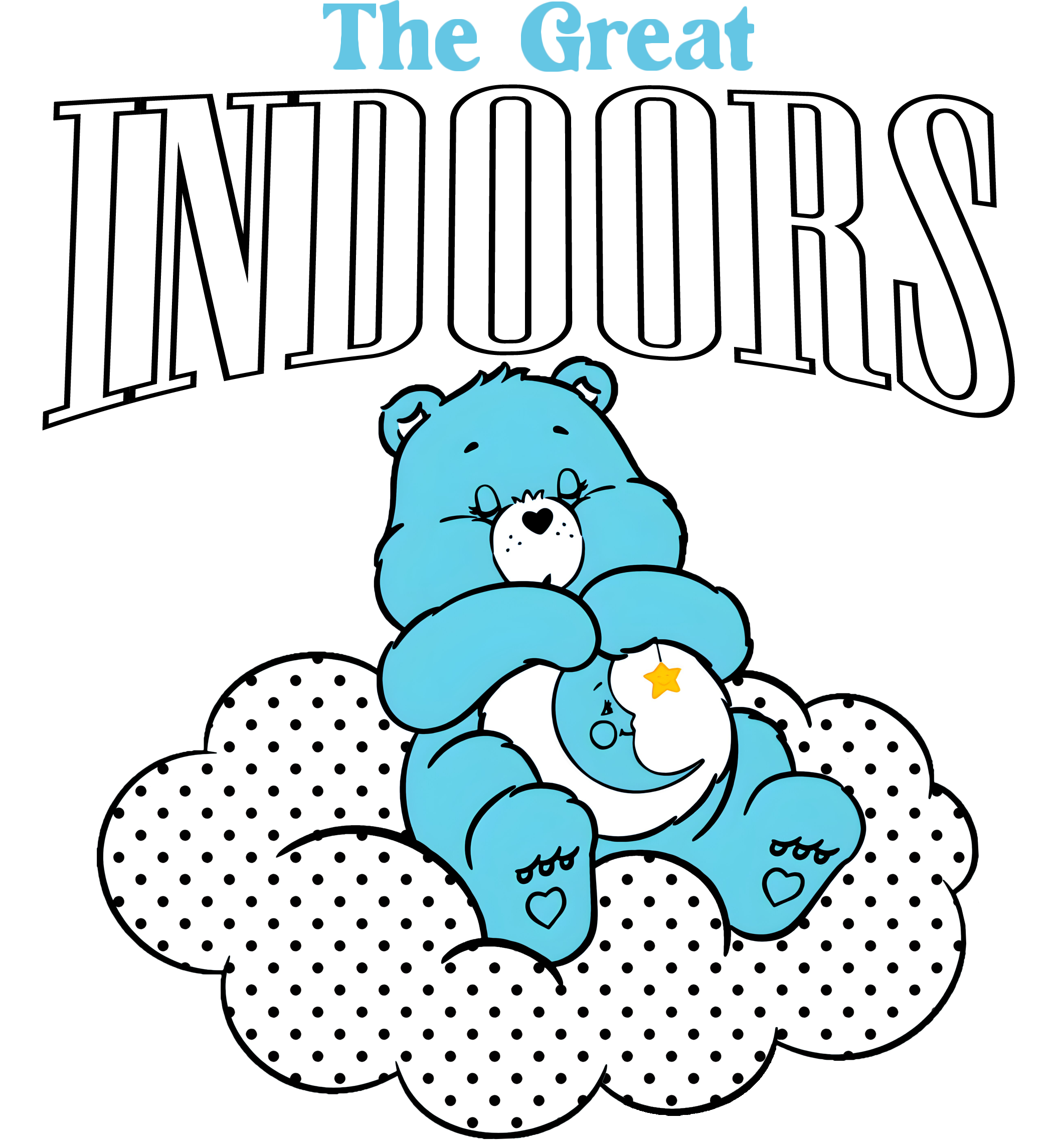Bedtime Bear Care Bears "The Great Indoors" Graphic Tee Womens Shirt