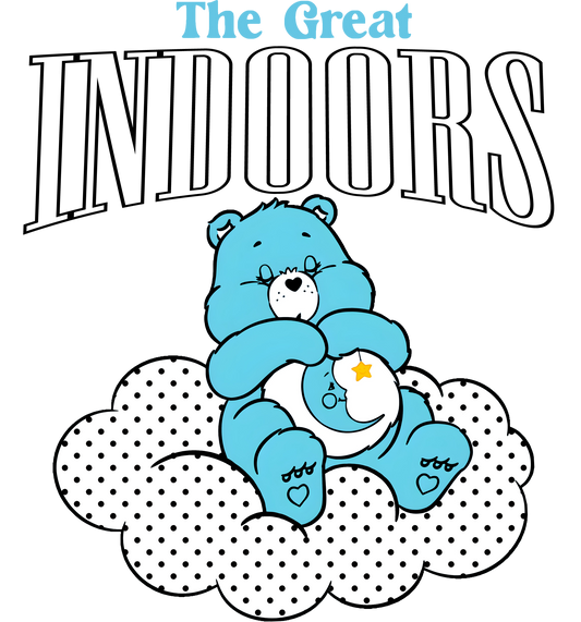 Bedtime Bear Care Bears "The Great Indoors" Graphic Tee Womens Shirt