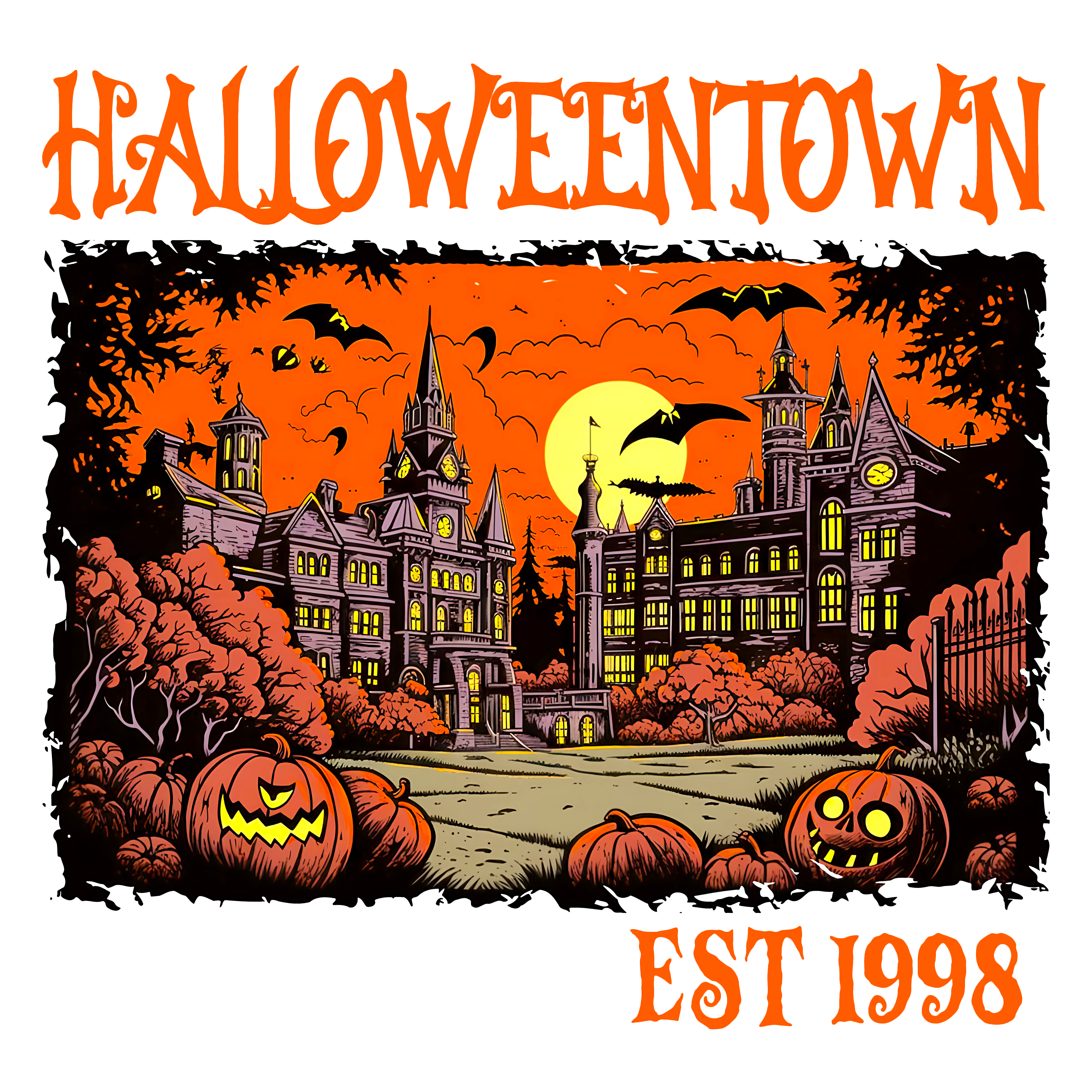 Halloween Town Est. 1998 Graphic Tee Unisex Shirt
