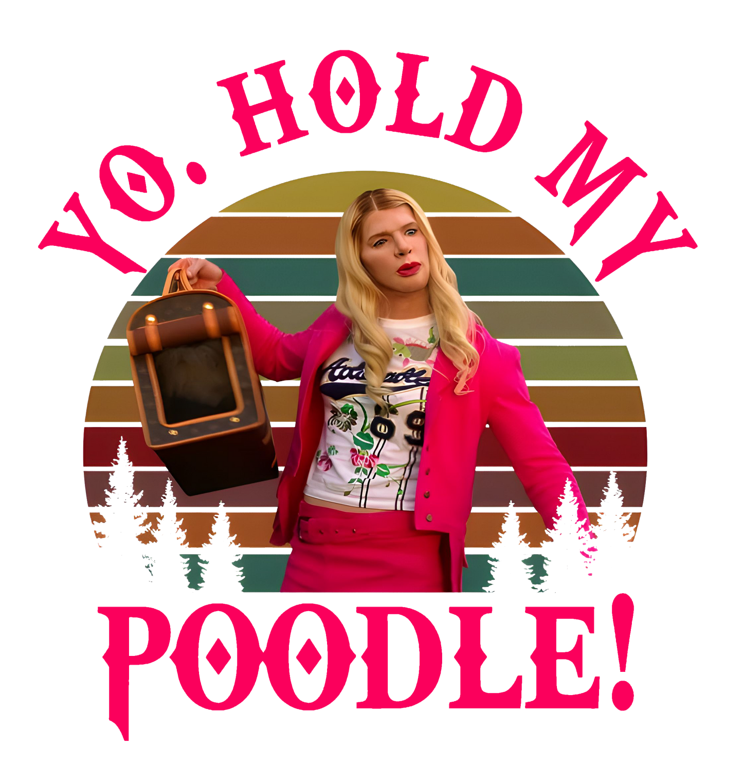 White Chicks "Yo Hold My Poodle" Graphic Tee Womens Shirt