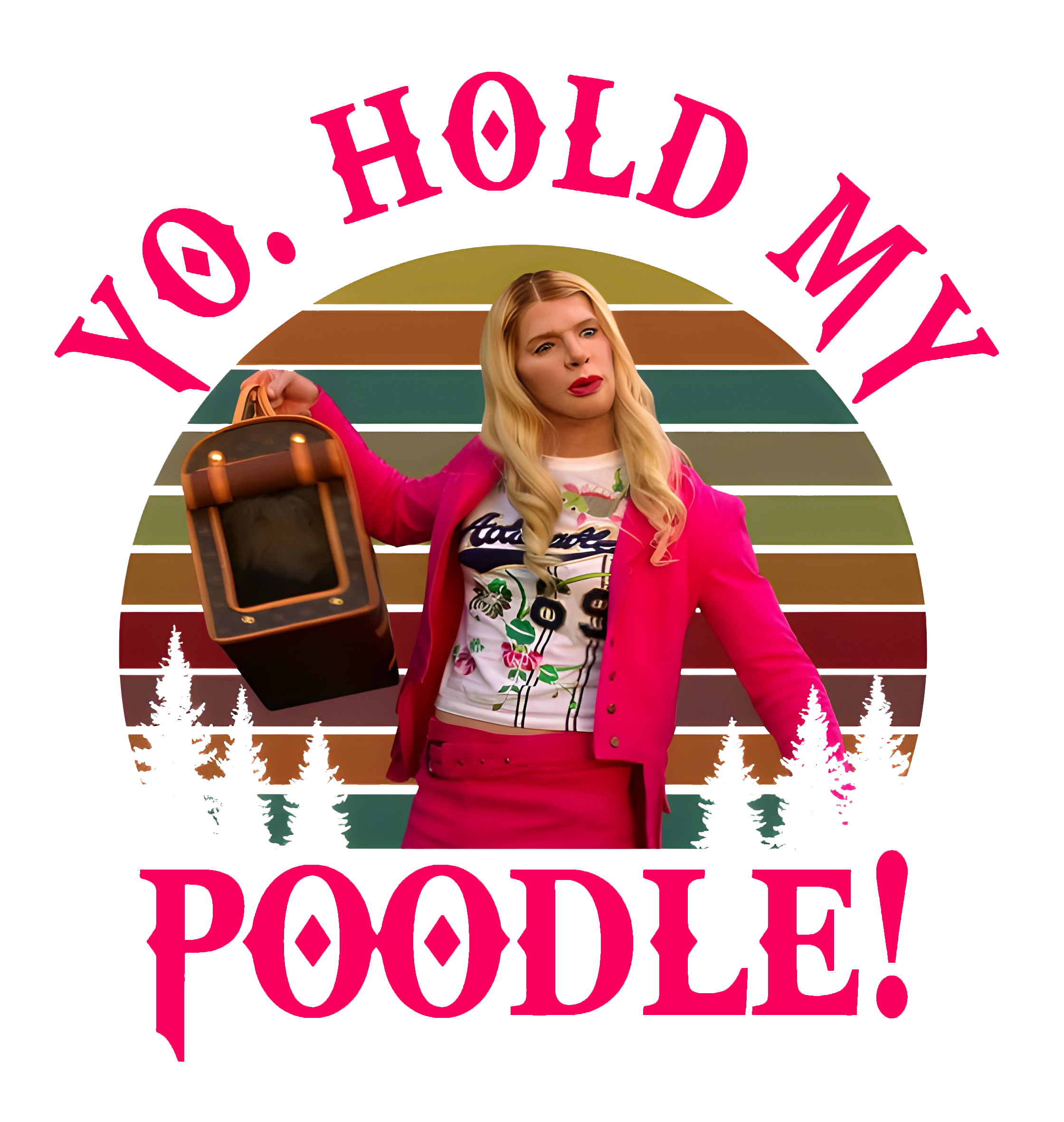 White Chicks "Yo Hold My Poodle" Graphic Tee Womens Shirt