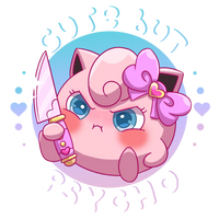 Jigglypuff Cute But Psycho Graphic Womens Hoodie