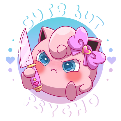 Jigglypuff Cute But Psycho Graphic Womens Hoodie