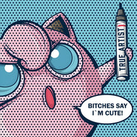 Jigglypuff Marker Diva Pokemon Womens Hoodie