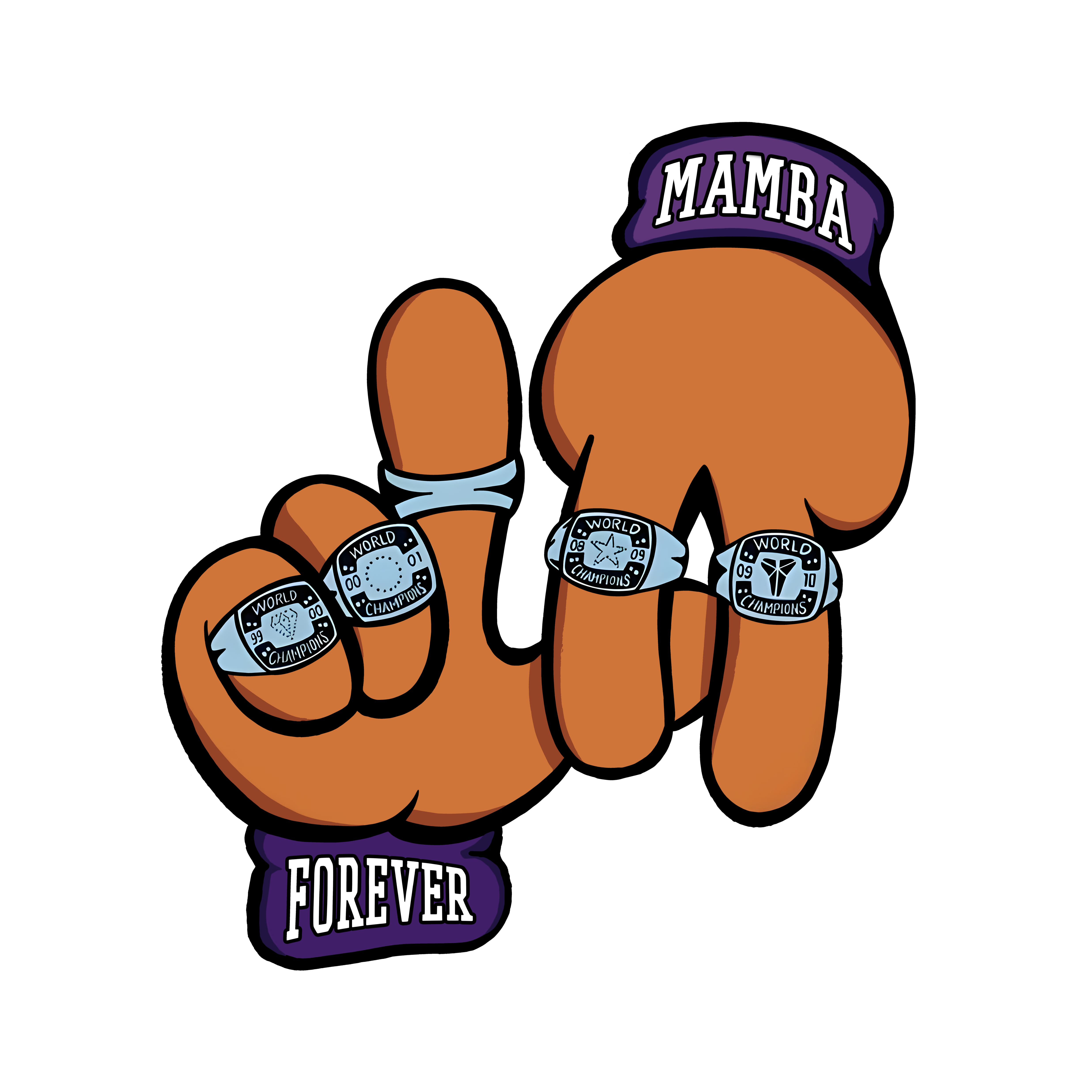 Kobe "Mamba Forever" 5 Rings Tribute Tee Unisex Shirt