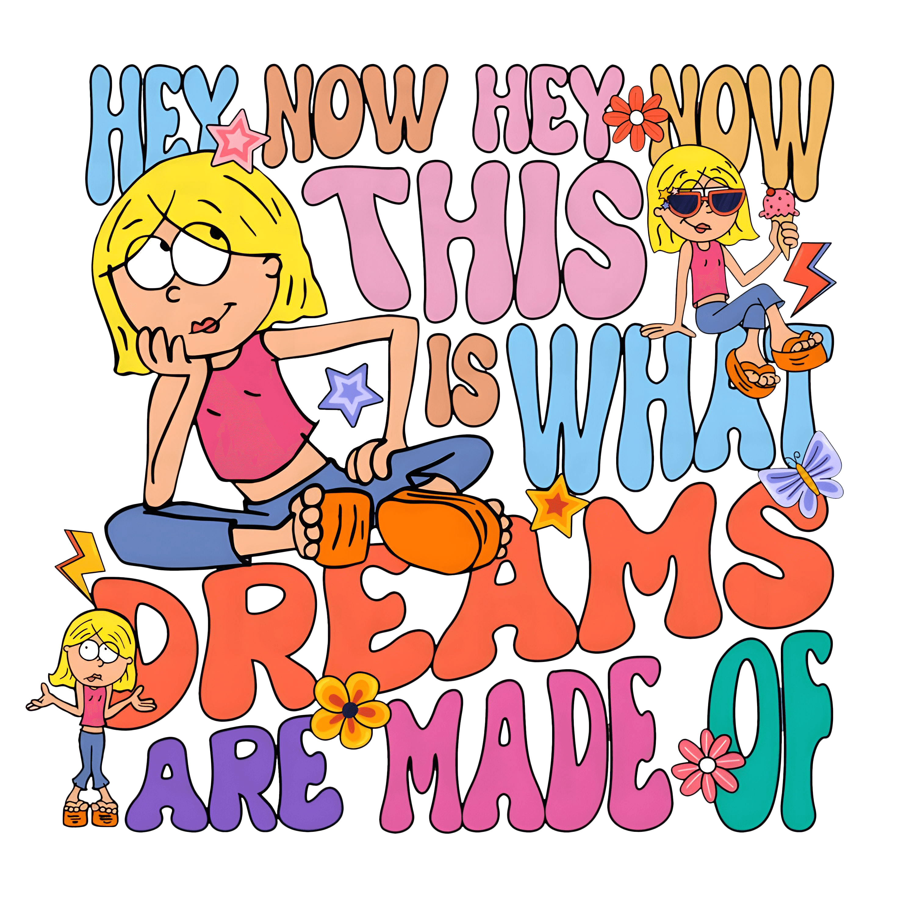 Lizzie McGuire "What Dreams Are Made Of" Graphic Hoodie Womens Hoodie