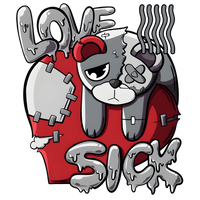 Love Sick Teddy Graphic Tee Womens Shirt