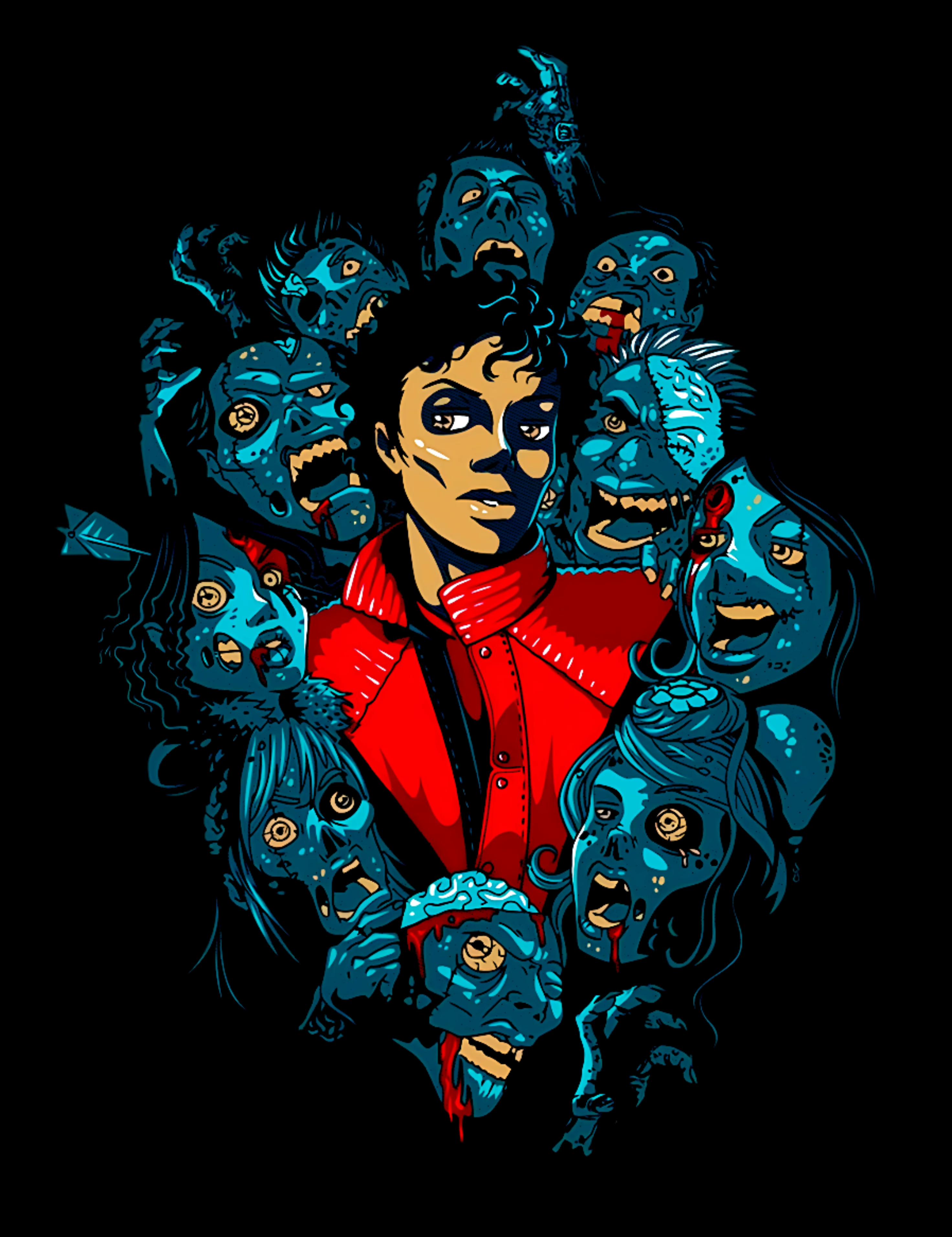 Michael Jackson Thriller Zombie Graphic Tee Unisex Shirt