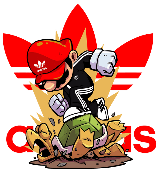 Mario Koopa Troopa Smash Adidas Parody Unisex Graphic Tee