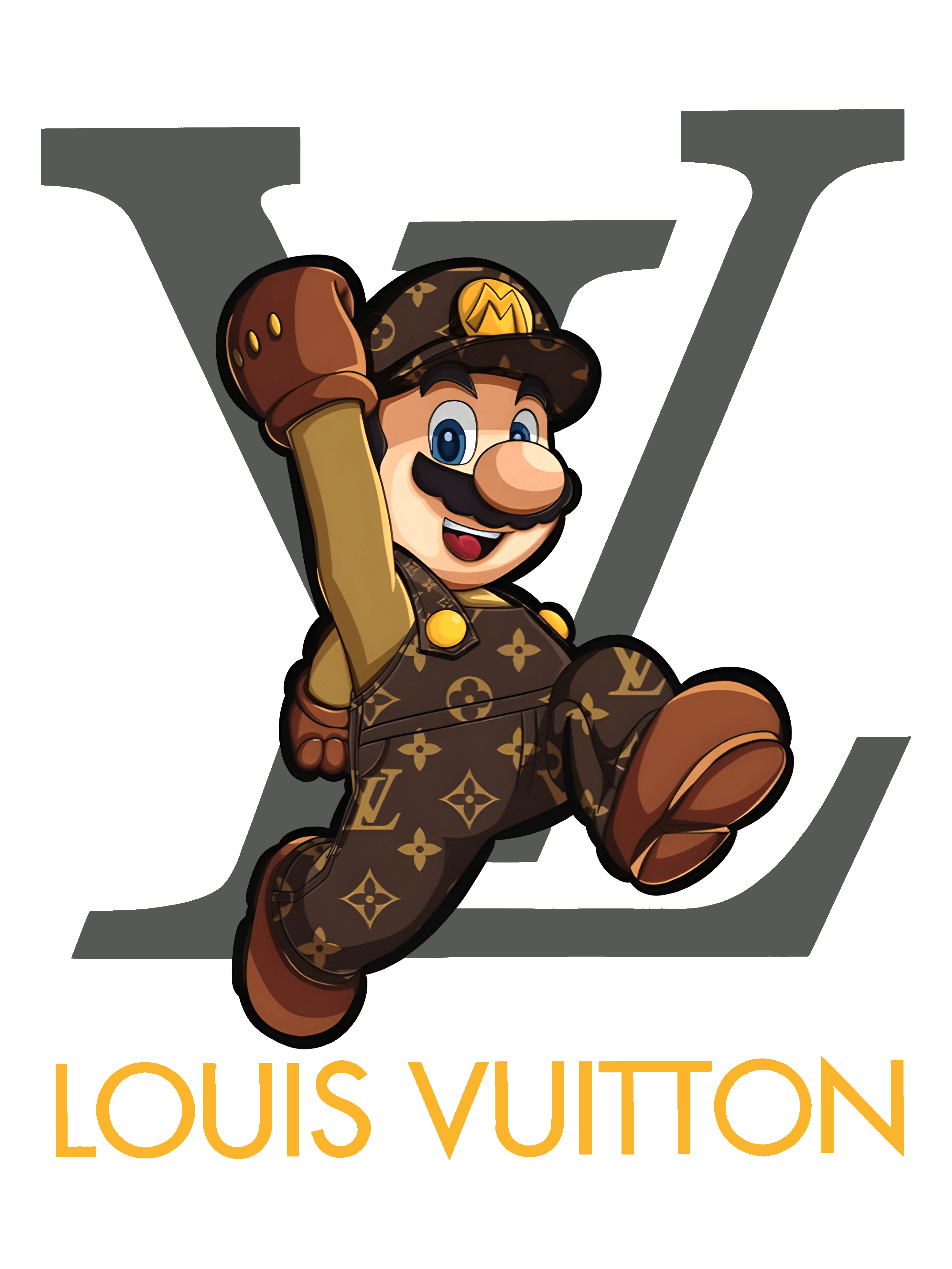 Mario Louis Vuitton Parody Graphic Hoodie Unisex Hooded Sweatshirt