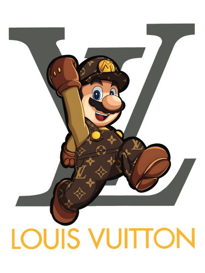 Mario Louis Vuitton Parody Graphic Hoodie Unisex Hooded Sweatshirt