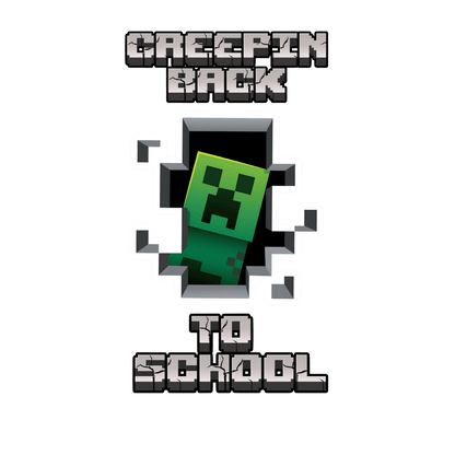 Minecraft Creepin Back To School Unisex Youth Back To School T-Shirt