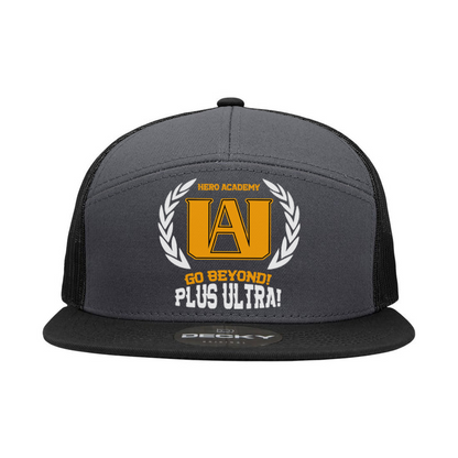 My Hero Academia UA Logo Plus Ultra 7 Panel Snapback