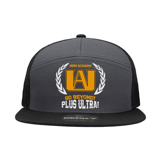 My Hero Academia UA Logo Plus Ultra 7 Panel Snapback