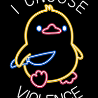 Neon Duck : I Choose Violence Graphic Tee Womens