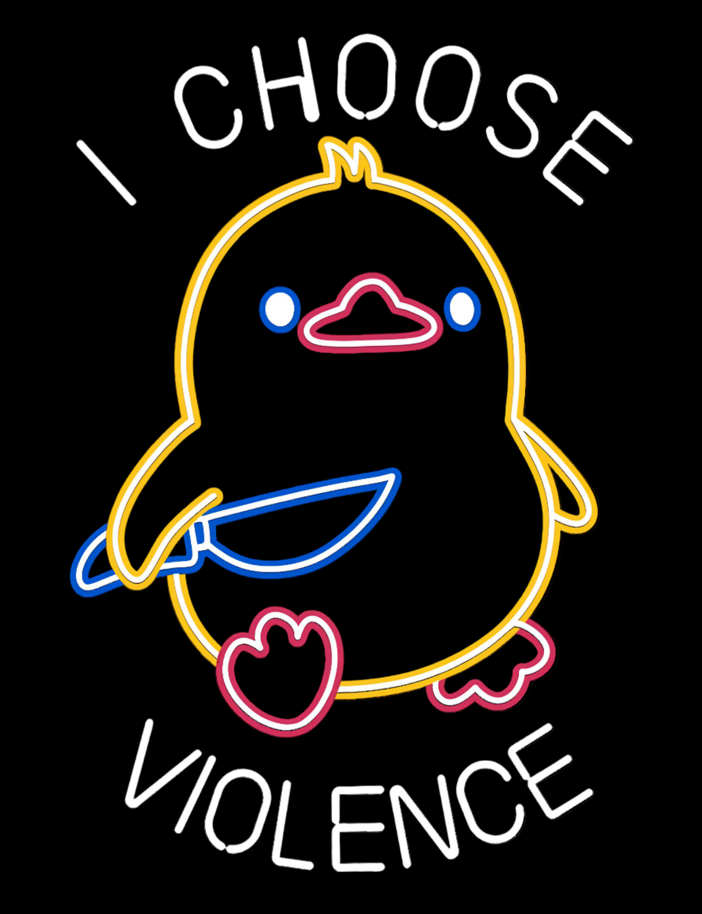 Neon Duck : I Choose Violence Graphic Tee Womens