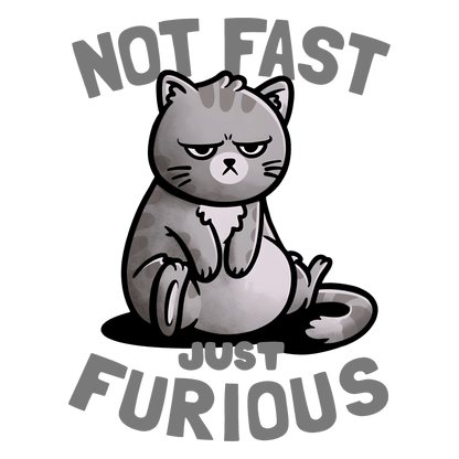 Not Fast Just Furious Feline Womens Fitted Graphic Tee