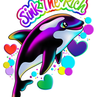 Sink The Rich! Orca Dark Humor Graphic Tee Womens T Shirt
