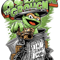 Oscar The Grouch Packing Heat Graphics Mens Tee