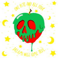 Poison Apple "One Bite & All Your Dreams Will Come True" Womens T Shirt Graphic Tee