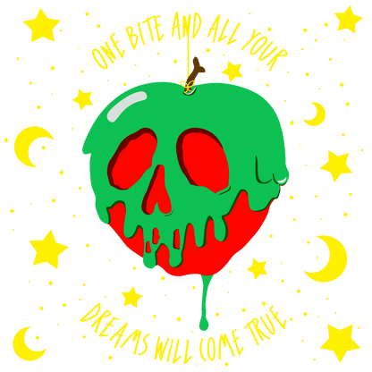 Poison Apple "One Bite & All Your Dreams Will Come True" Womens T Shirt Graphic Tee