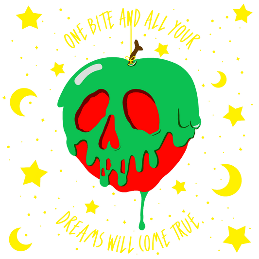 Poison Apple "One Bite & All Your Dreams Will Come True" Womens T Shirt Graphic Tee