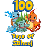 Pokemon Gen One Starters 100 Days Of School Youth Graphic Tee Unisex