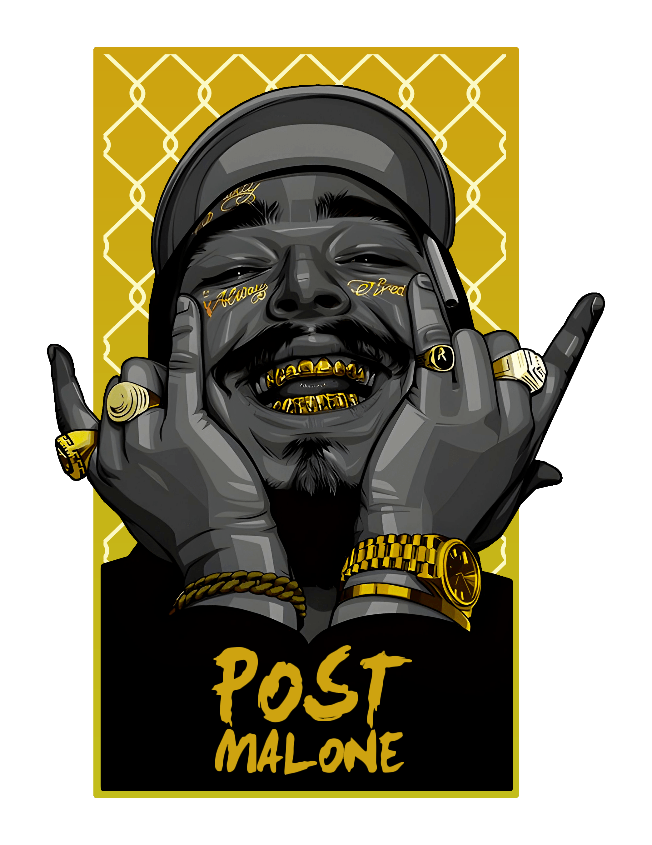 Post Malone Gold Member Graphic Tee Unisex Shirt