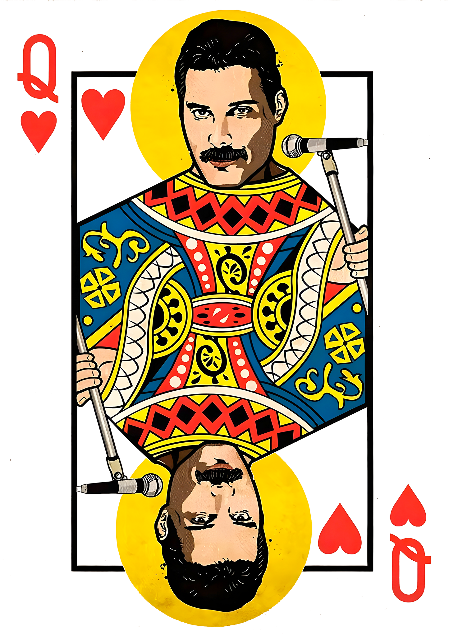 Killer Queen of Hearts Freddie Mercury Graphic Tee Unisex