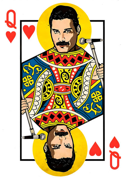 Killer Queen of Hearts Freddie Mercury Graphic Tee Unisex