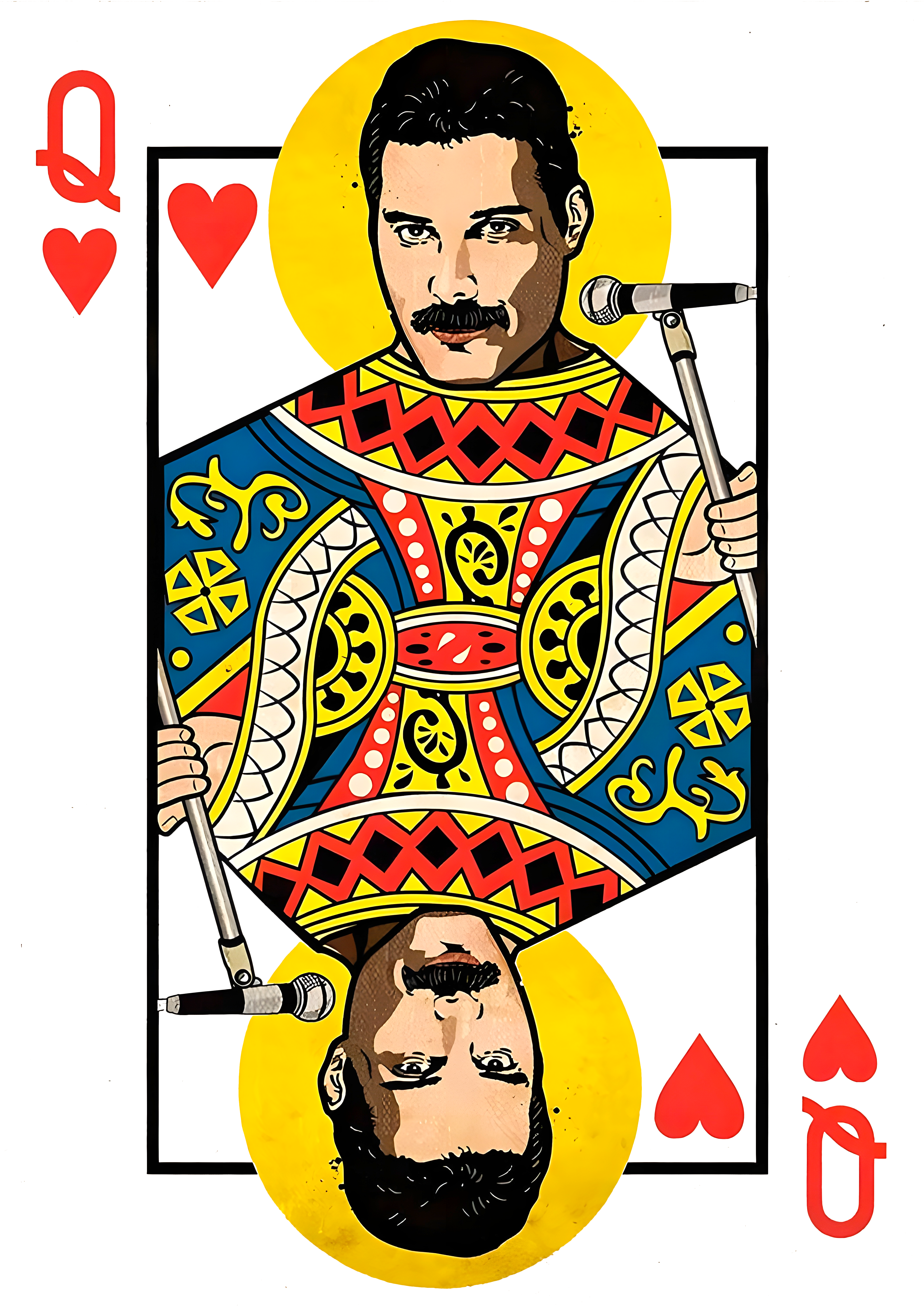 Killer Queen of Hearts Freddie Mercury Graphic Tee Unisex
