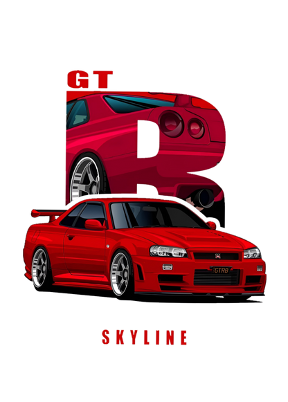 Nissan R34 Skyline GTR Graphic Tee Unisex Shirt